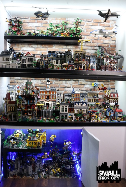 Overview of a Custom LEGO city - Small Brick City